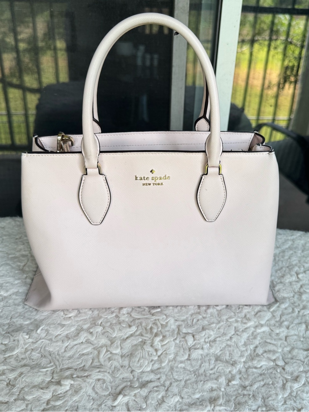 kate spade Blush Pink Leather Satchel Handbag - Picture 1 of 9